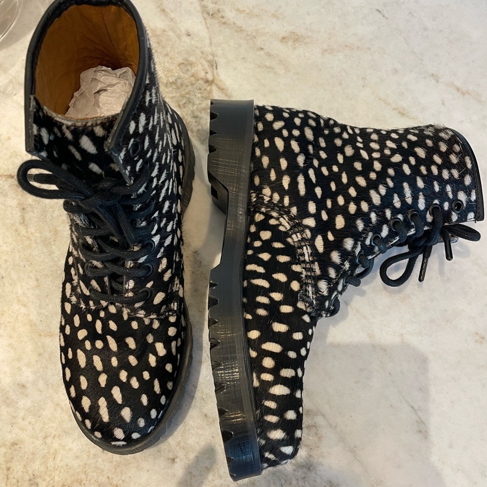 Dr. Martens Rare Hair-calf Boots EUC size EU 38/ US 7.5
